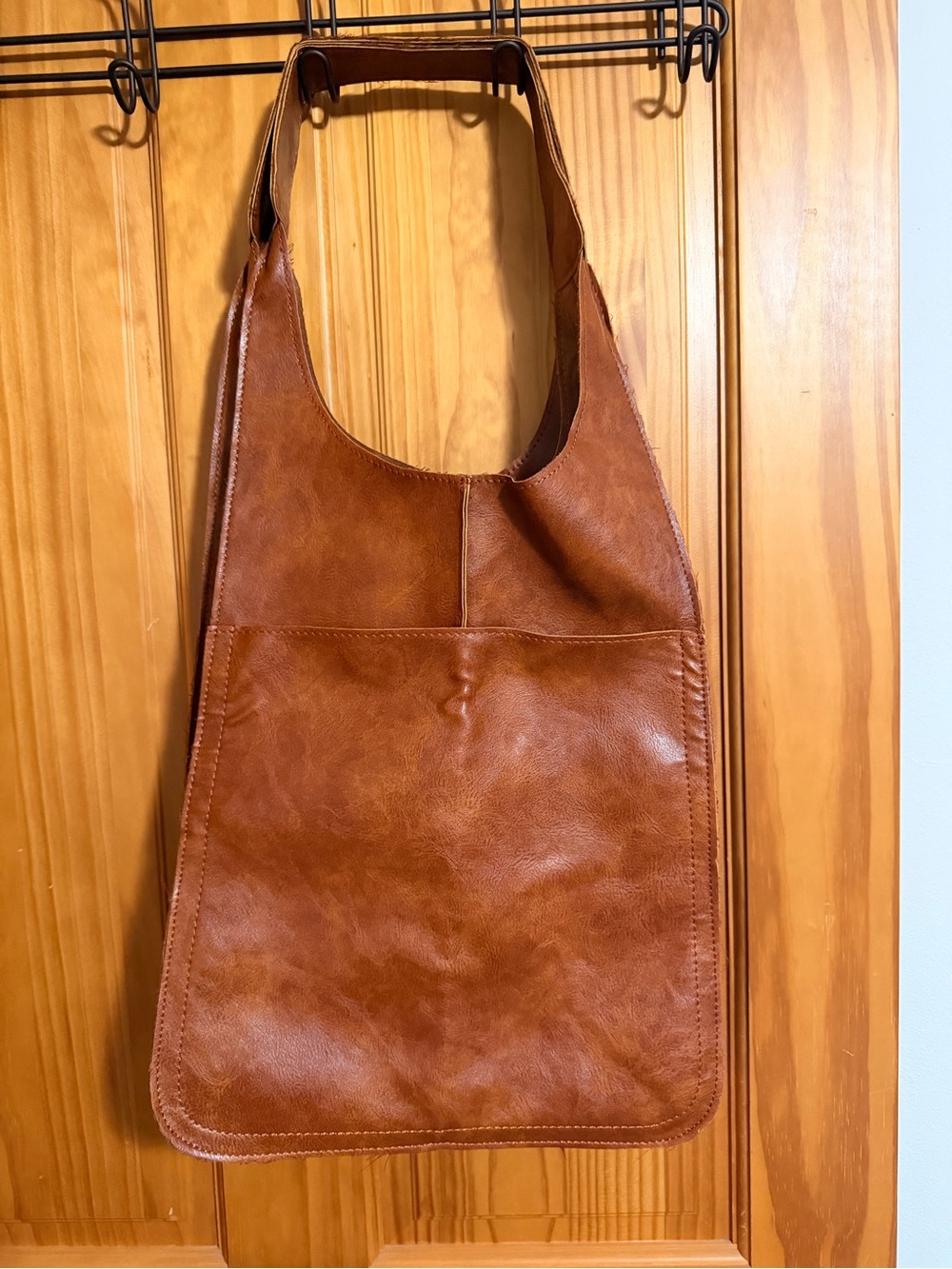 Classic Tan Leather Shoulder Bag